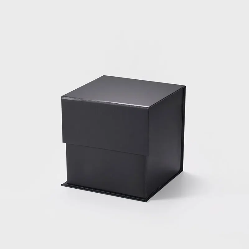Geotobox 소형 큐브 블랙 마그네틱 클로저 럭셔리 캔들 포장 선물 상자, 1..