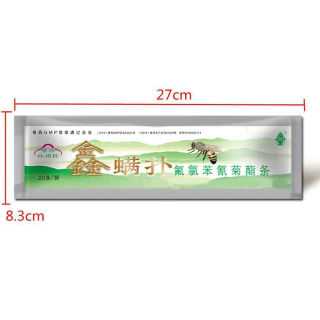 20Db/Csomag/Csomag Anti Rovar Kártevőkvezérlő Flualvalinate Csíkok Méhgyógyszer Atka Gyilkos Miticide Kerti Farm Méhészet - Image 3