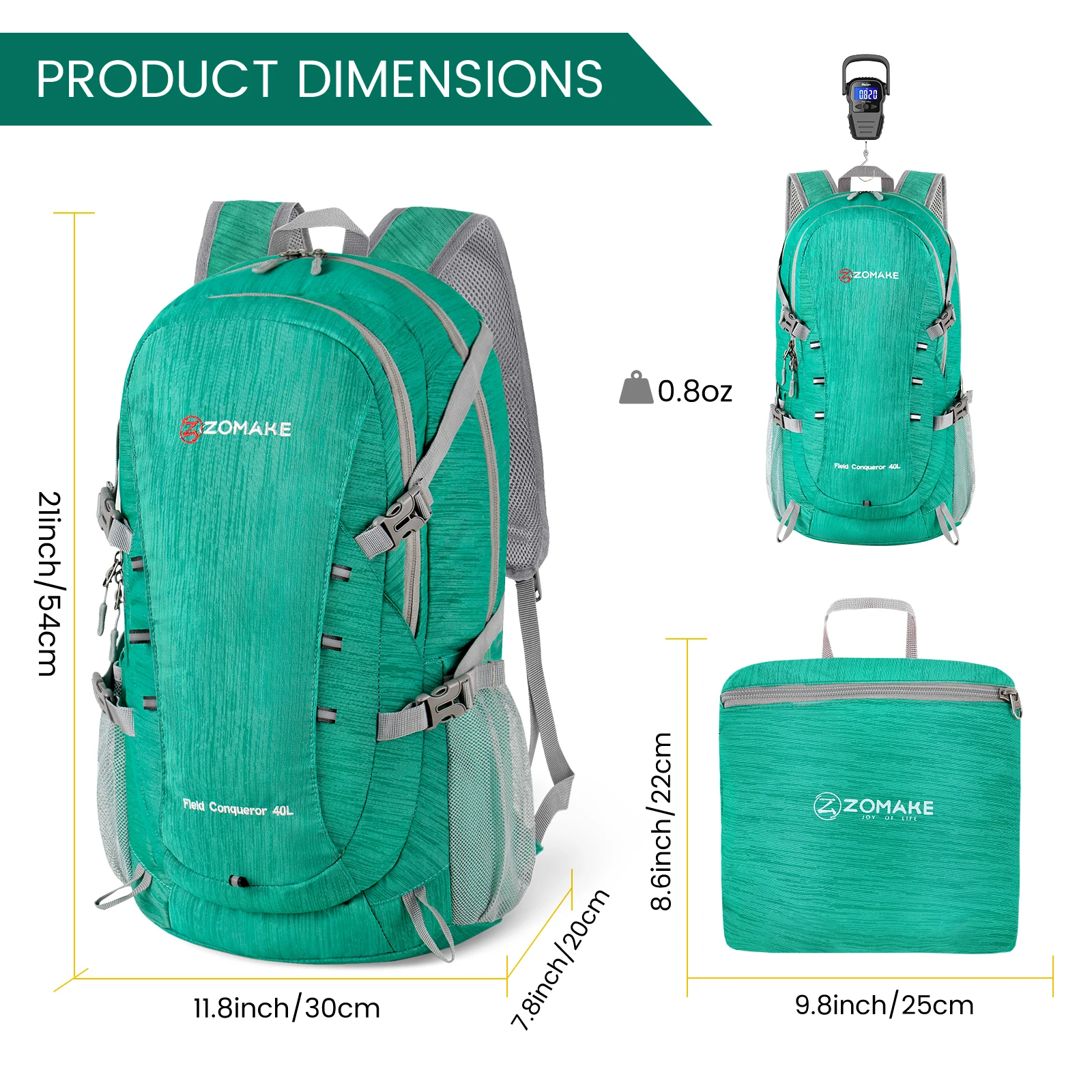 

40L Lightweight Packable Backpack Foldable ultralight Outdoor Folding Backpack Travel Daypack Bag Sports Daypack for Men Women