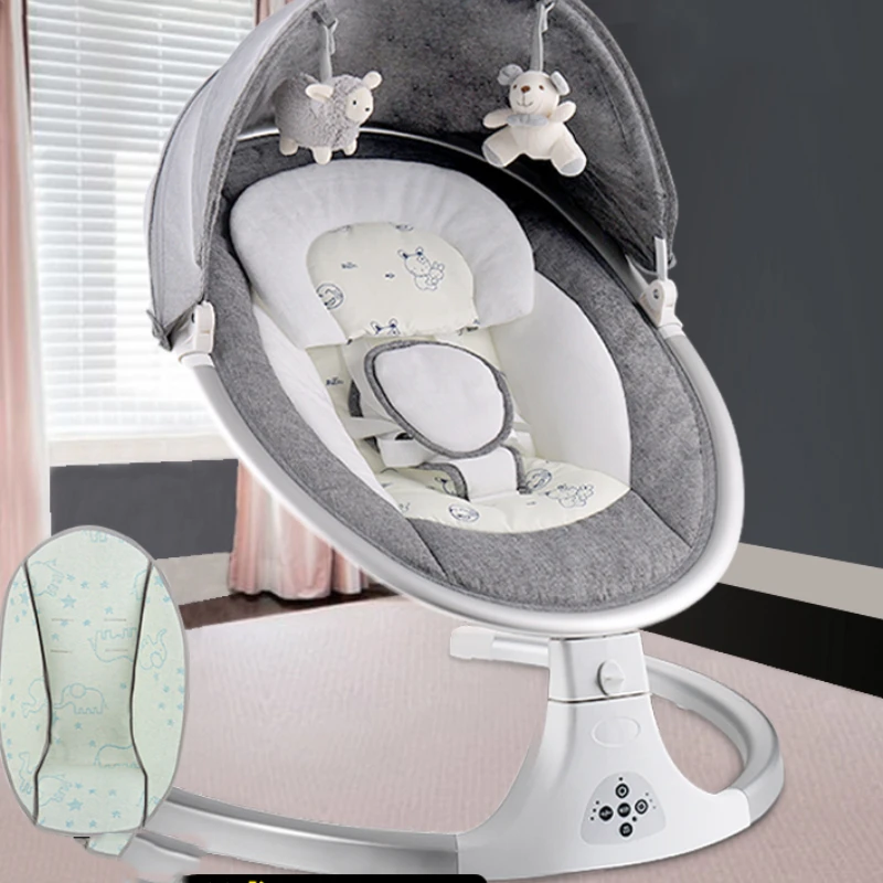 

Baby Rocking Chair New Style Smart Bluetooth Electric Cradle Bed With Music Electric Swing Newborn Shaker