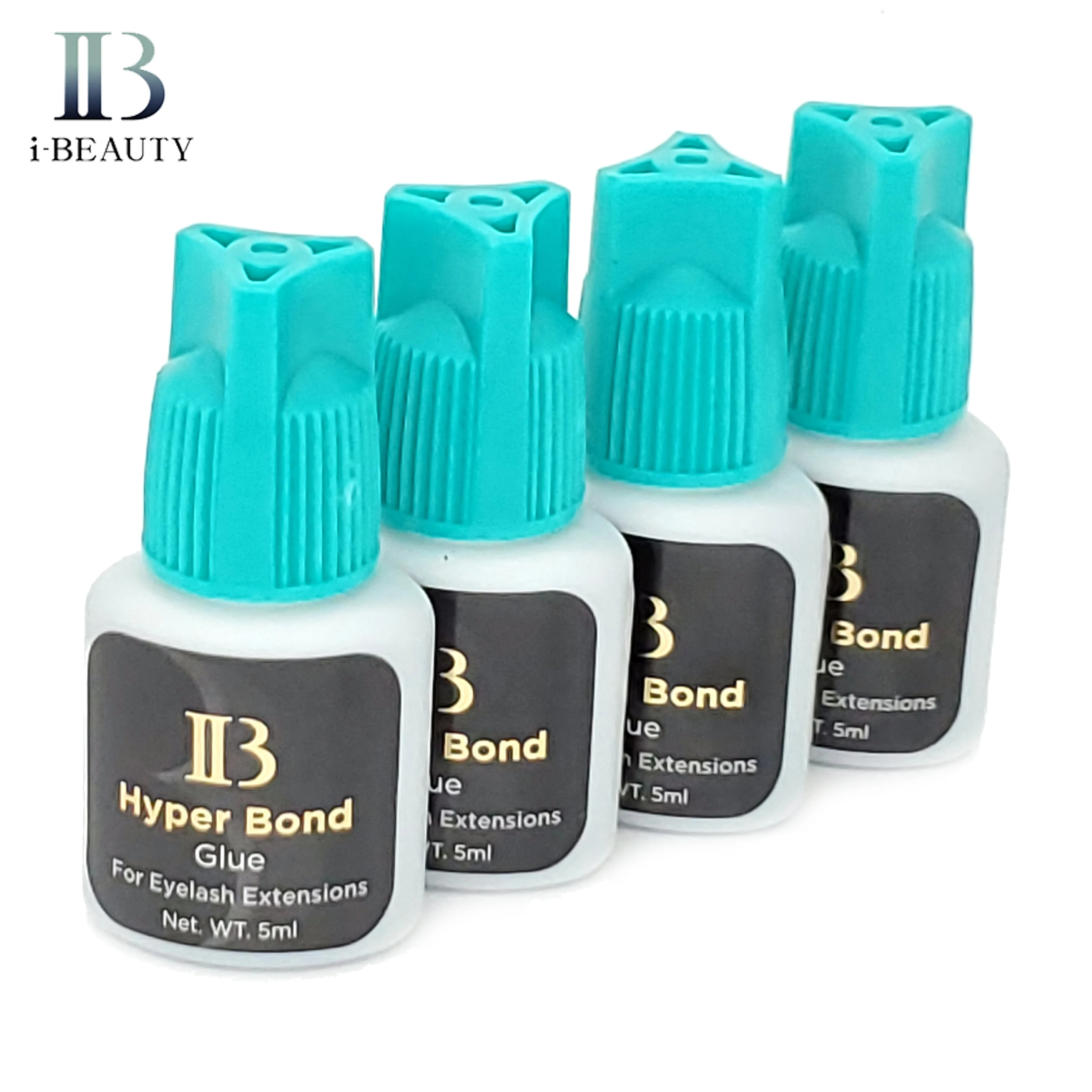 3/5/10 Bottles Hyper Bond Glue Eyelash Extension Glue 0.5s Fast Drying Original Eyelash Adhesive Cyan Cap