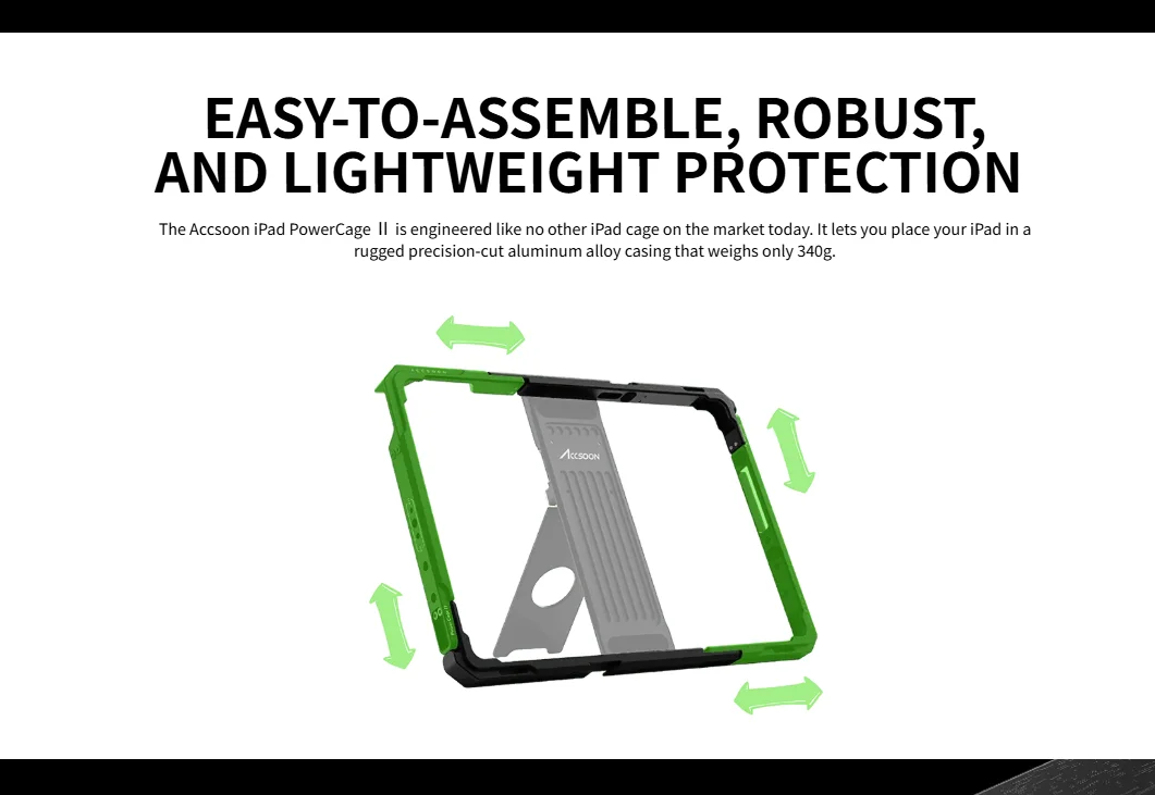 PowerCage II for the iPad 2 x Cold Shoe Mounts 10 x 1/4"-20 Mounts Adjustable Pr