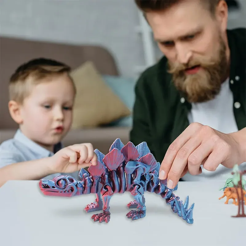 Realistic 3D Printed Tyrannosaurus Rex Dinosaur Model - Fully Movable Decorative Desktop Piece & Unique Birthday Gift