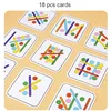 Children's Rainbow Stick Thinking Puzzle Wooden DIY Ice Cream Stick Puzzle Challenge Table Games Montessori Educational Toys 4
