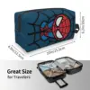 Custom Kawaii Spider Man Hanging Upside Down Makeup Bag for Women Travel Cosmetic Organizer Cute Spiderman Storage Toiletry Bags 4