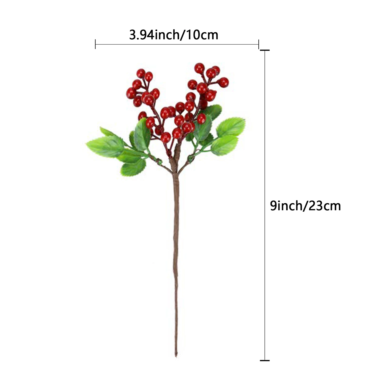 thumbnail image 1 of Adornos para árbol de Navidad con forma de piña y flores artificiales de frutos rojos, embalaje de regalo para fiestas en casa, corona de bricolaje, 1 of 5