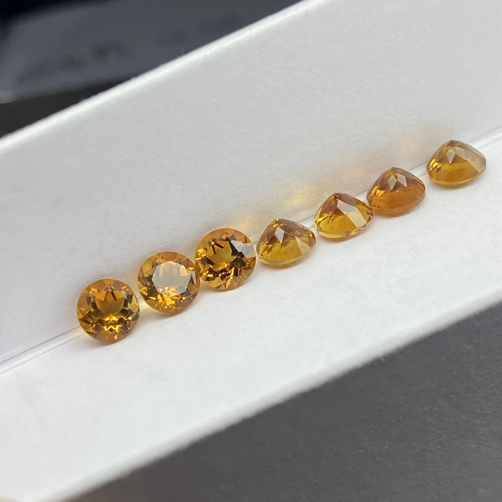 

Оригинальный камень круглой формы 5 мм, качественный 100% натуральный желтый кварц, цитрин, драгоценные камни, распродажа, 10 шт.