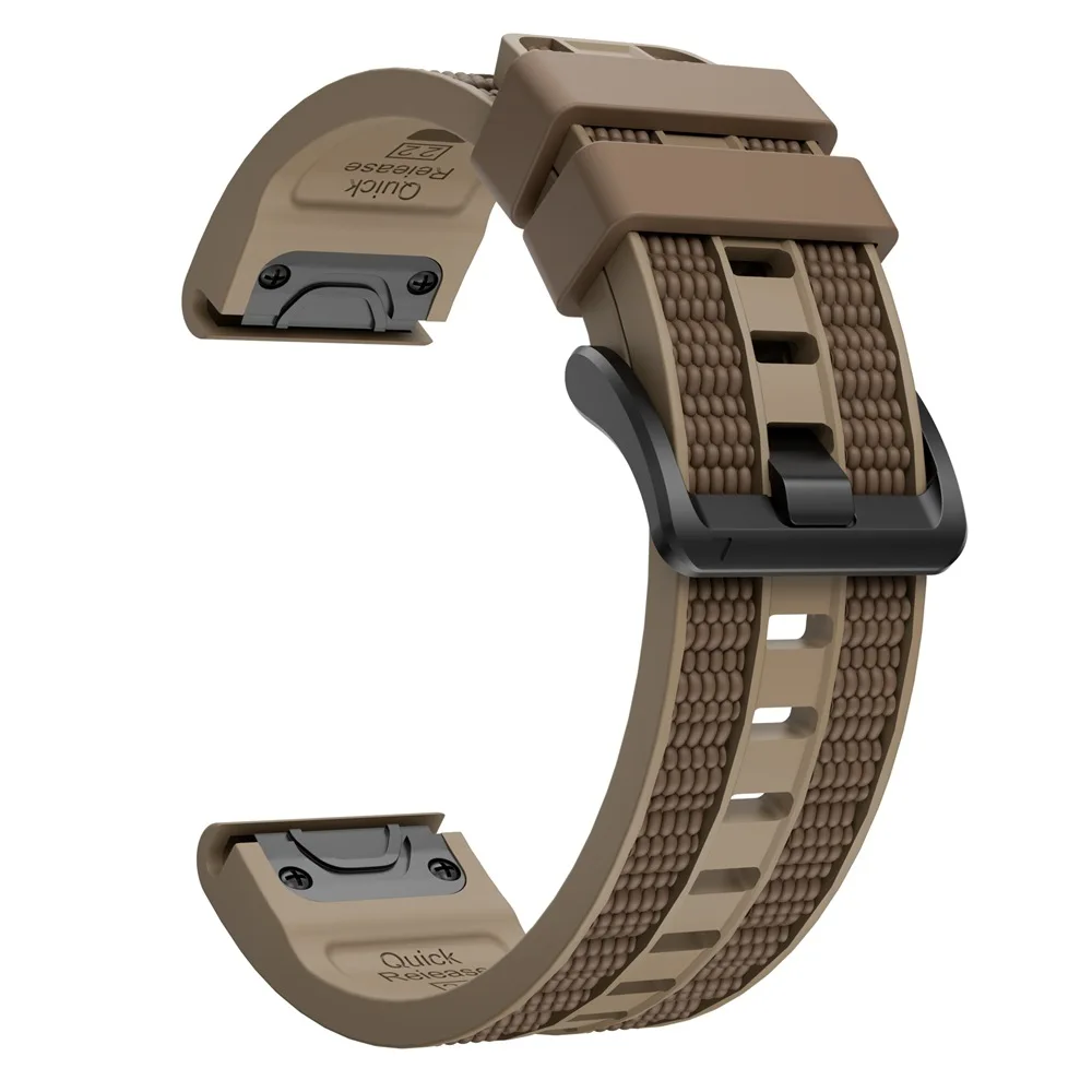 Silicone QuickFit Watch Band - 26mm/22mm Strap for Garmin Fenix & Epix Pro