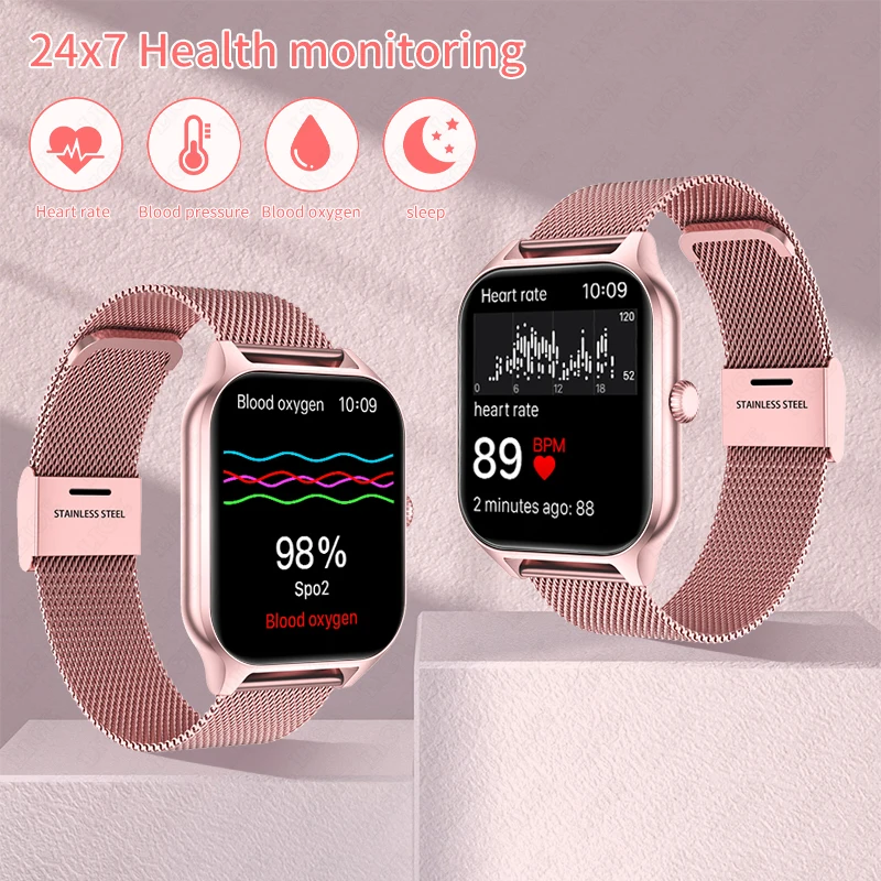 LIGE 2024 New 1.83 Inch Smartwatch Bluetooth Calling Waterproof Sports Fitness Tracker Smart Watches For Android IOS Men Women