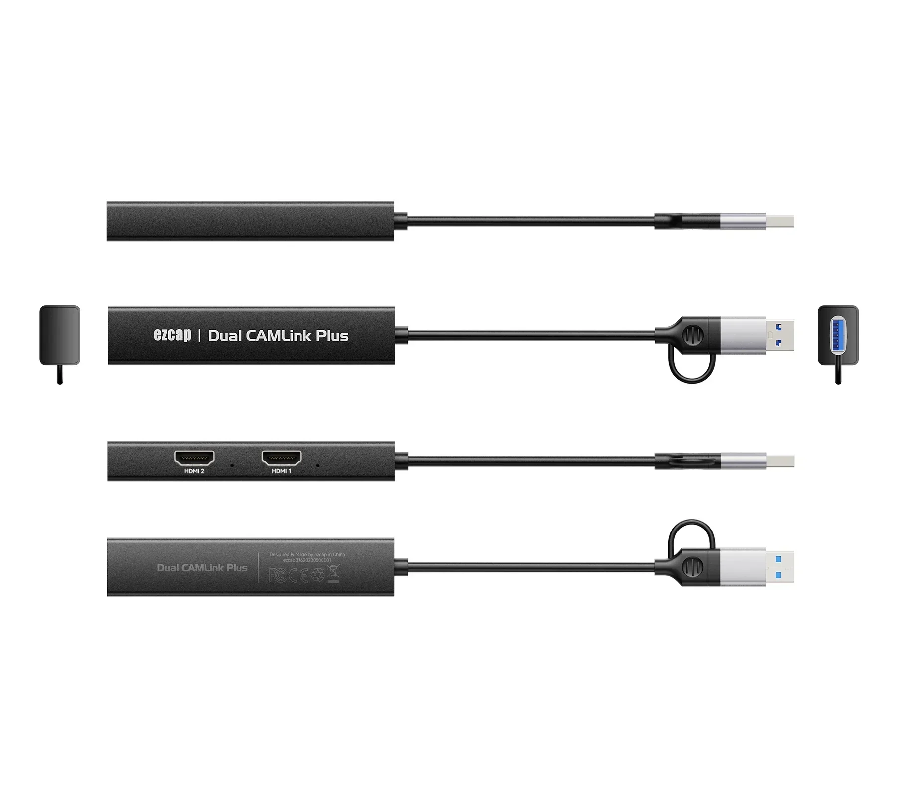 USB 3.0 C타입 HDMI 오디오 비디오 캡처 카드, 맥북 PS4 PS5 게임 노트북 PC 듀얼 카메라 라이브 스트리밍용, 1080p 60fps 녹화