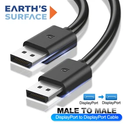 High - Quality DisplayPort Video & Audio Male - to - Male Cable for PC, Laptop, TV, and Monitor (1.8m)