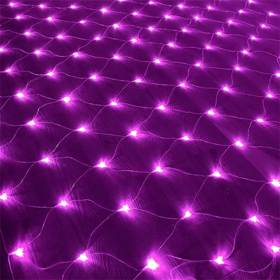 Cadena de luces de red para exteriores, 1,5 x 1,5/3 x 2/6 x 4 m, malla de luces navideñas, 8 modos para bodas, fiestas, jardines, césped, arbustos, decoración