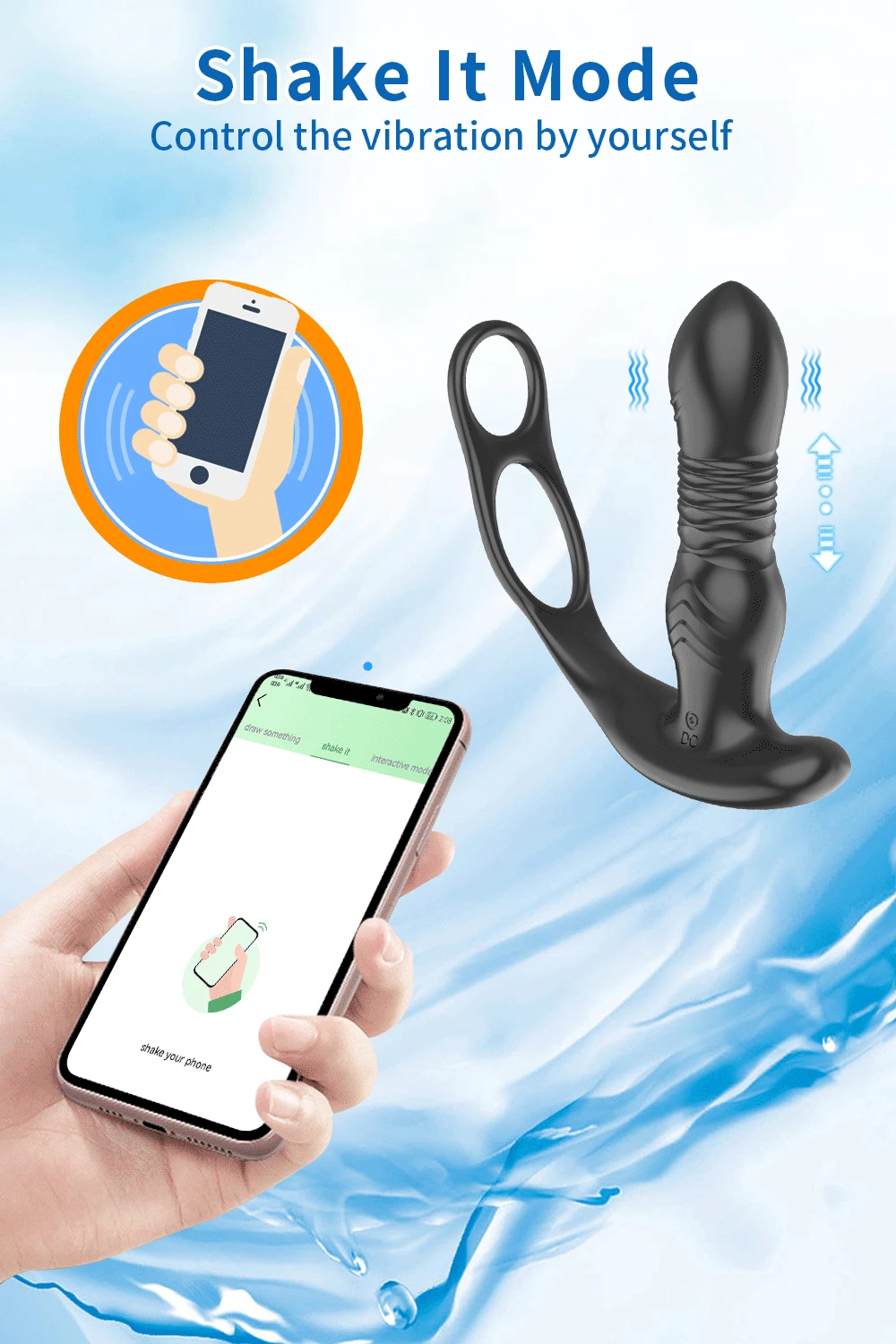 Telescopic Anal Butt Plug Prostate Massager Male Dildo Anal Plugs Vibrator Delay Ejaculation Penis Ring Sex Toys for Gay Men