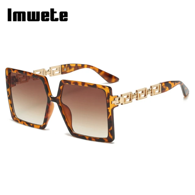 Imwete Big frame Women's Sunglasses Retro Square Gradient Yellow Sun Glasses  for Men Oversized UV400 Luxury Eyeglasses Shades - AliExpress