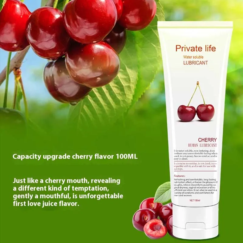 100ml Sex Lubricant Male And Female Fruit Flavor Water-based Vagina Water Soluble Lube for Adults