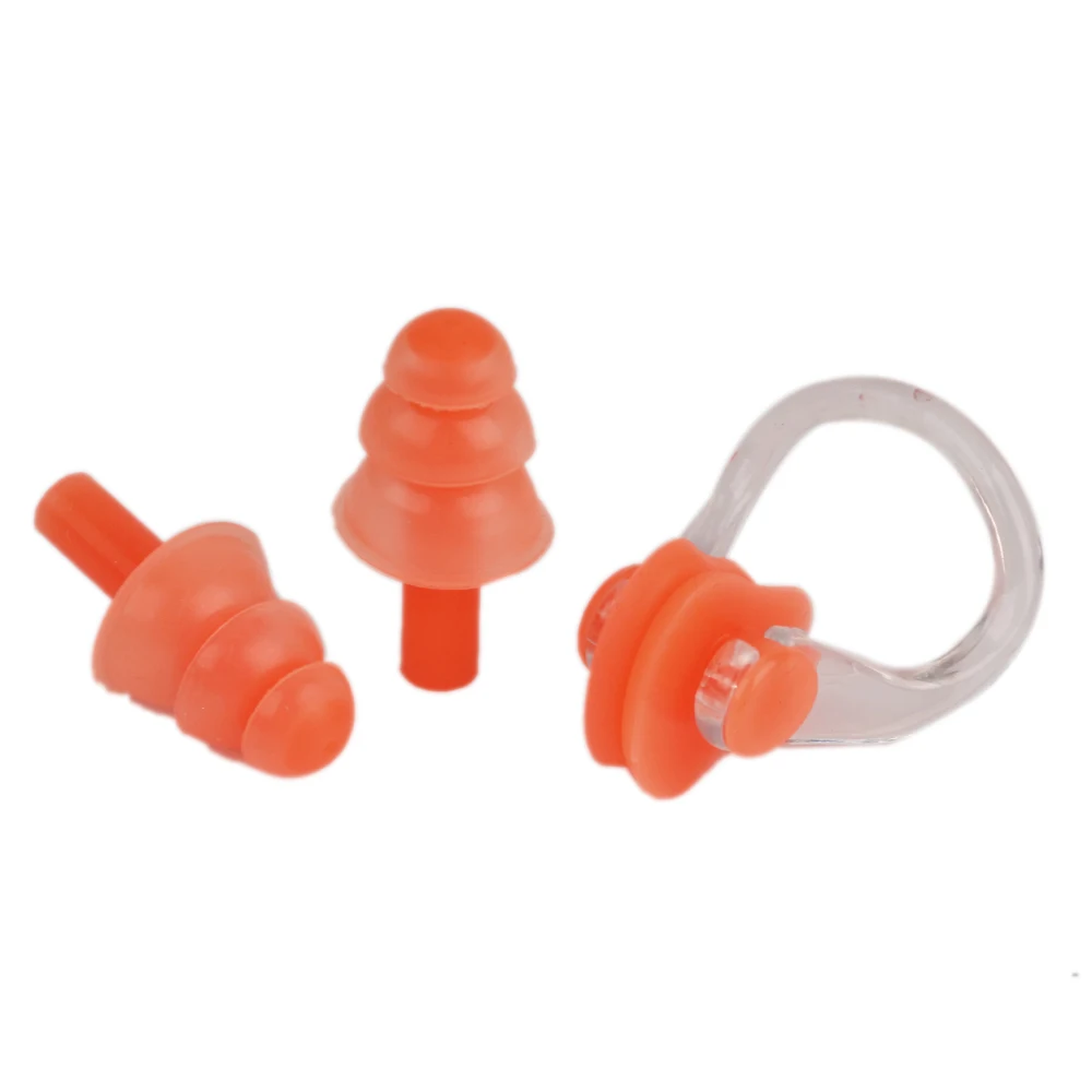 

1pc Swimming Earplugs Waterproof Nose Clip Prevent Water Noise Reduction Protection Ear Plug Soft Silicone Swim Dive Supplies