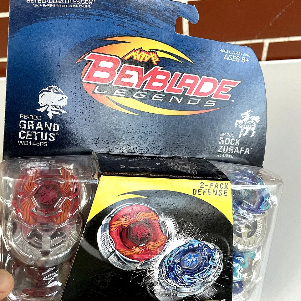 BEYBLADE BB-82C & BB-78C 록 주라파 R145WB 그랜드 세투스 + 록 주라파 2 팩, 베이블레이드 메탈 마스터, 설명 읽기