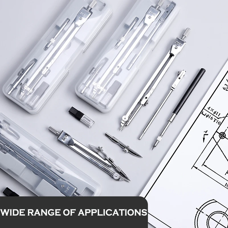 Drawing Compass M&G High Precision Professional Metal Set With Pencil Refills Lead School