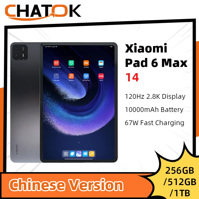 XIAOMI Pad 6 Max 14 Tablet PC 14-inch 2.8K 120Hz Display