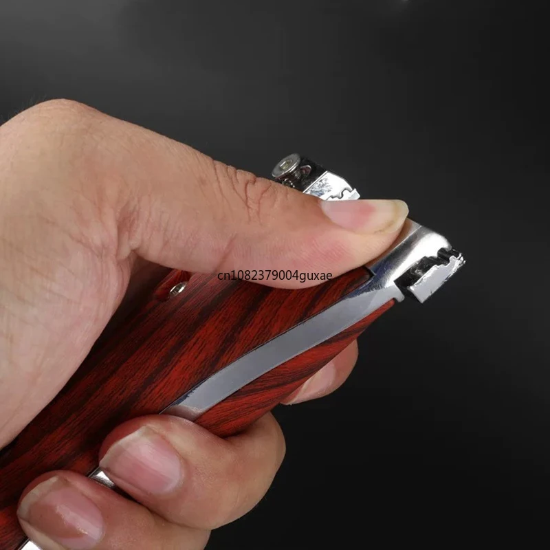 Outdoor Slingshot Metal Abrasive Solid Wood Grip