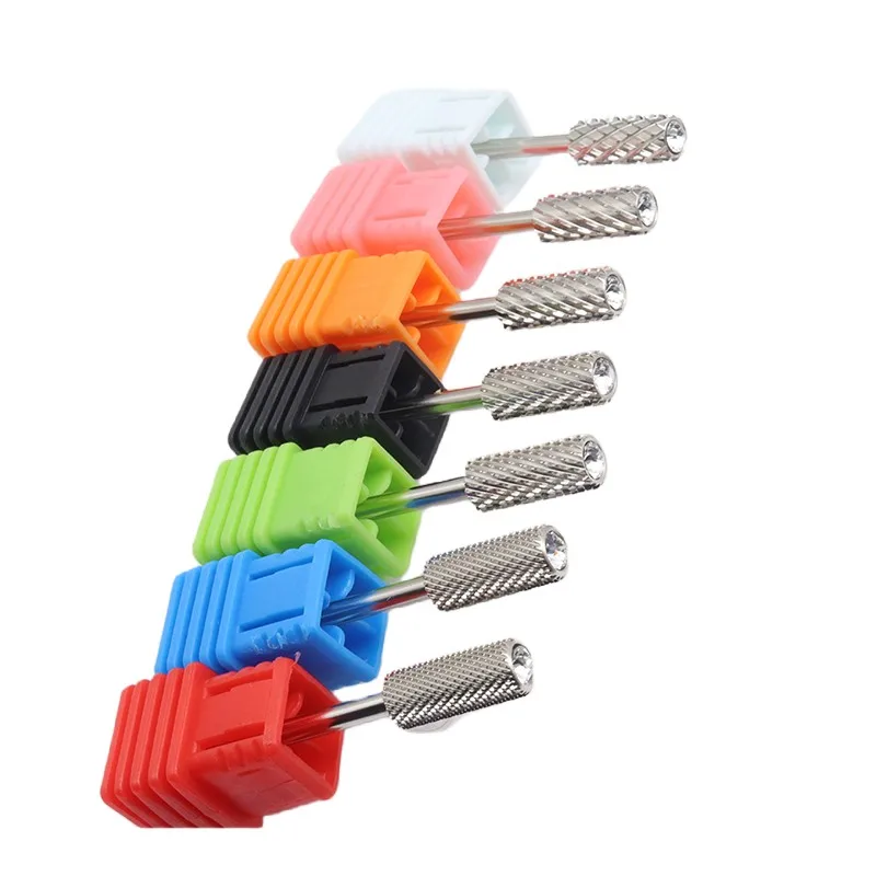 

Noble Silver Quality 5mm Diamond Small Round Top barrel Original Tungsten steel Carbide Manicure Nail drill bit rotary grinding