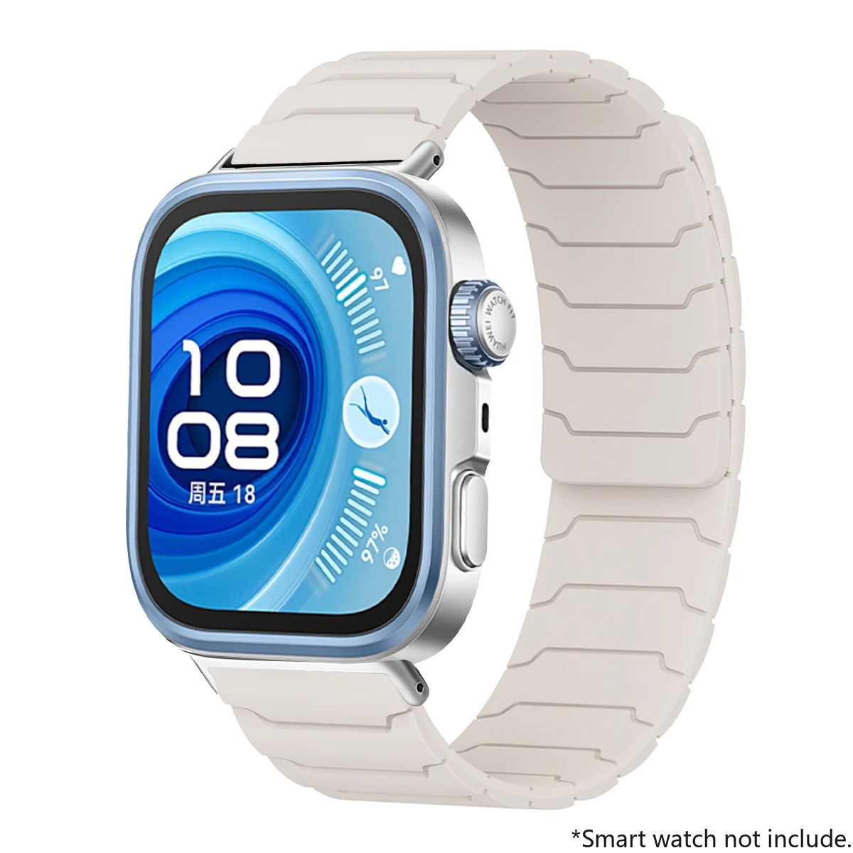 Magnetic Loop Silicone Sport Band Replacement Watch Strap