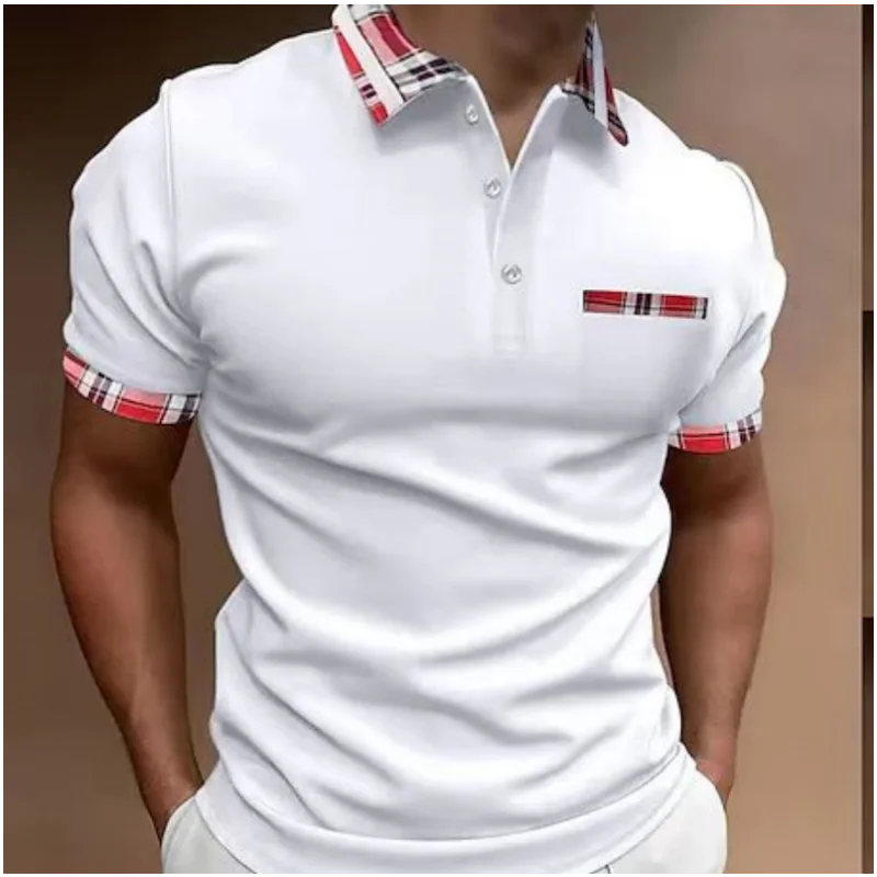 Summer New Men's Casual Ventilate Short Sleeve Polo Shirt Business T