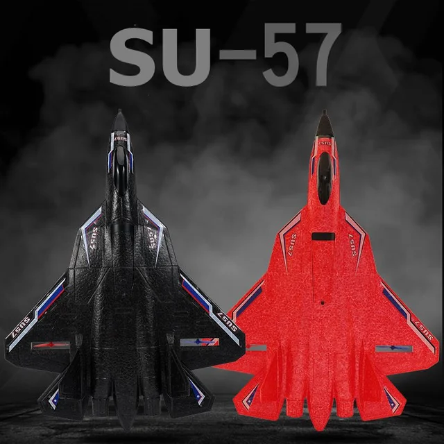SU-57 Plane RC Foam Aircraft 2.4G Radio Control Glider Remote Control Fighter Glider Plane Airplane Foam Boys Toys for Children 3
