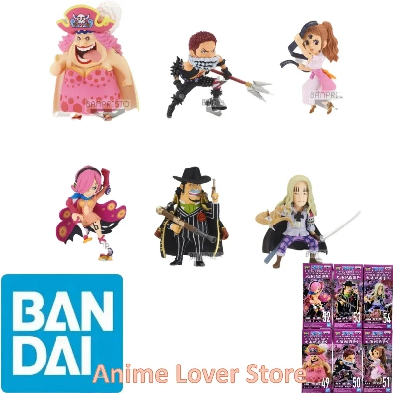 Bandai Banpresto Original One Piece Wcf Wt100 Vo.9 Charlotte Linlin Katakuri Pudding Reiju Bege Hawkins Anime Figures Toys