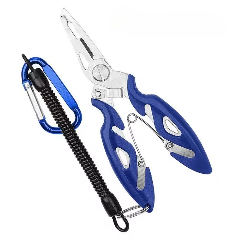 Fishing Pliers Stainless steel curved mouth Multi-function Fishing Tools Accessories Portable Braid Set Fish Tongs Control Fish