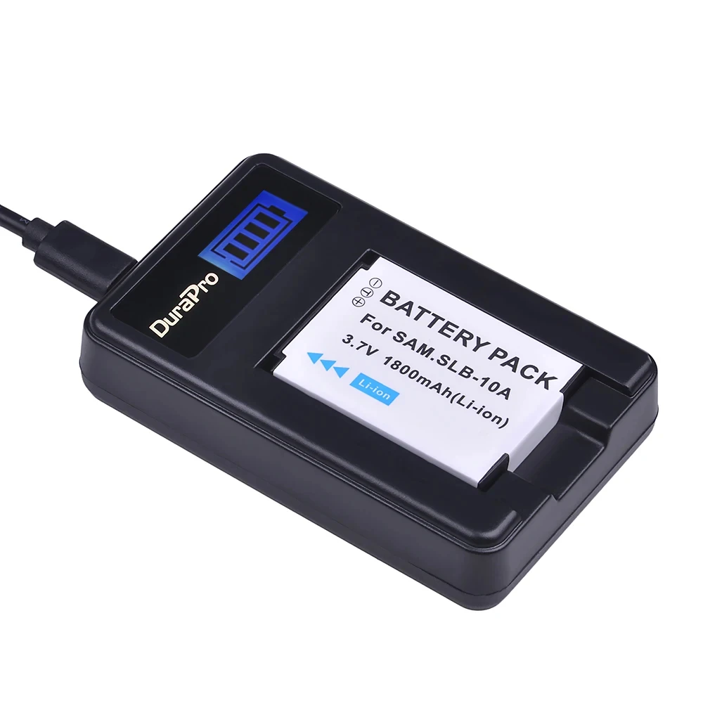 1800mAH SLB-10A Batteries SLB 10A SLB10A Bateria Battery + Charger for Samsung EX2F HZ15W SL202 SL420 SL620 SL820 WB150F WB250F rechargeable battery camera battery camera battery charger rechargeable battery charger