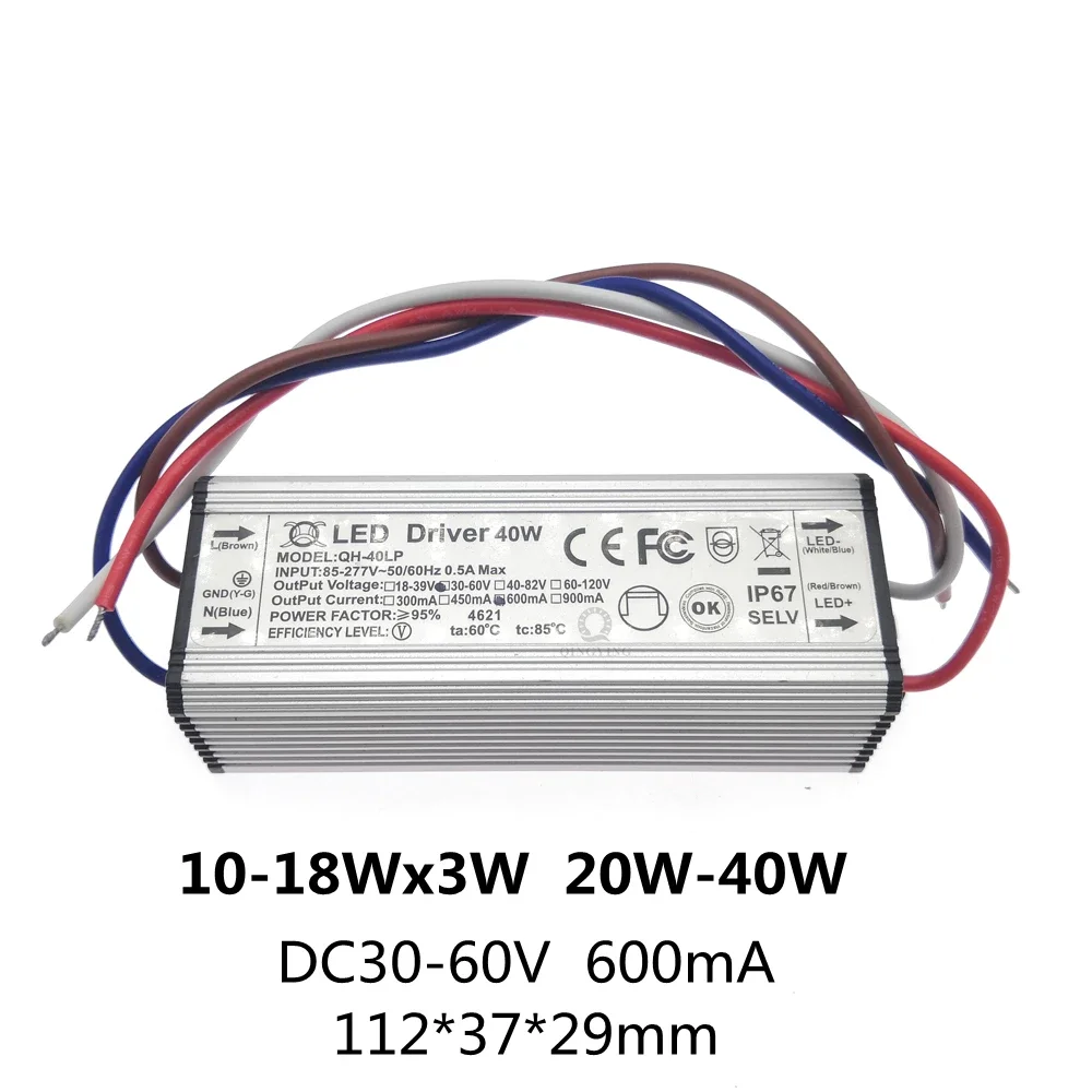 LED Treiber 600mA Konstantstrom - IP67 Netzteil Für LED Beleuchtung 3W Bis 60W