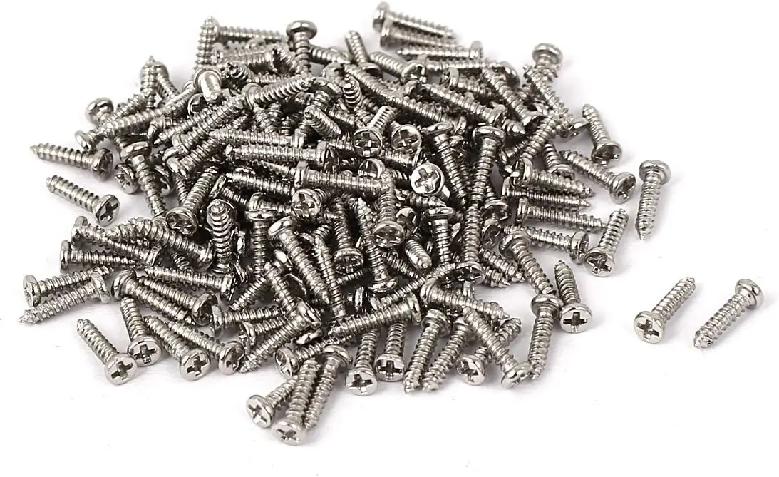 

Kidisoii M1.5x6mm Thread Phillips Pan Head Self Tapping Drilling Screws 200pcs