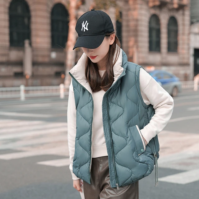 Women Pu Leather Cropped Puffer Stand Collar Vest Sleeveless Lightweight  Zip Up Padded Gilet Warm Winter Outerwear Womens Clothing, Check Out  Today's Deals Now