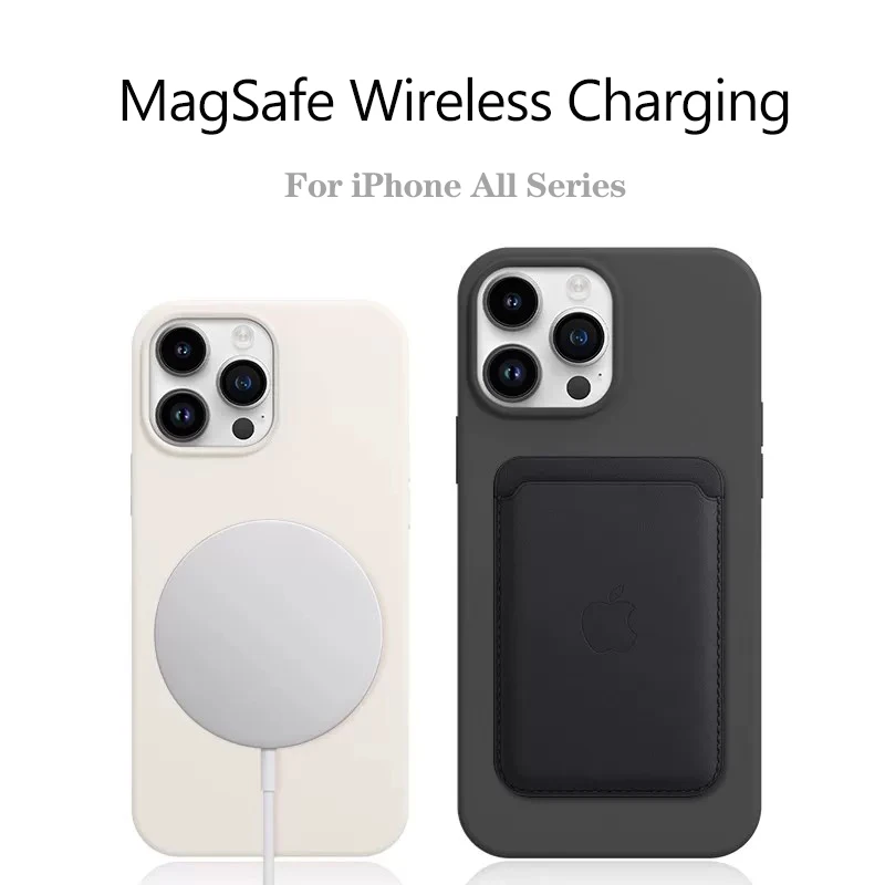 Custodia morbida in silicone liquido magnetico originale Magsafe per Apple iPhone 16 15 13 12 14 Pro Max Cover con logo completo di ricarica wireless 4