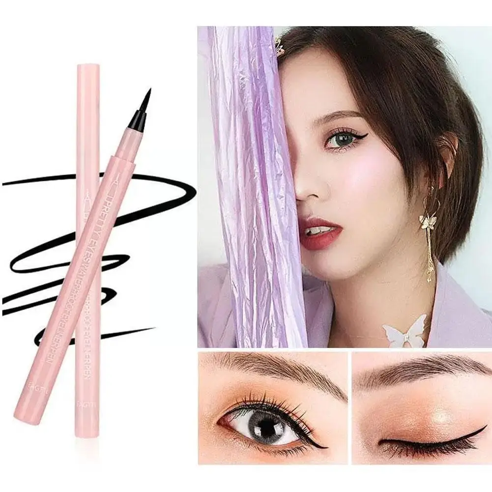 

Ultra-thin Waterproof Liquid Eyeliner Pencil 36H Long-Lasting Liner Blooming Eye Pen No Cosmetics Liquid Tool Quick-Dry T5Y4