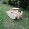 Wooden Springer Pusher Boat Model Kit Rescue Ship DIY Hand Assembled Tugboat Model Toy Gift 2