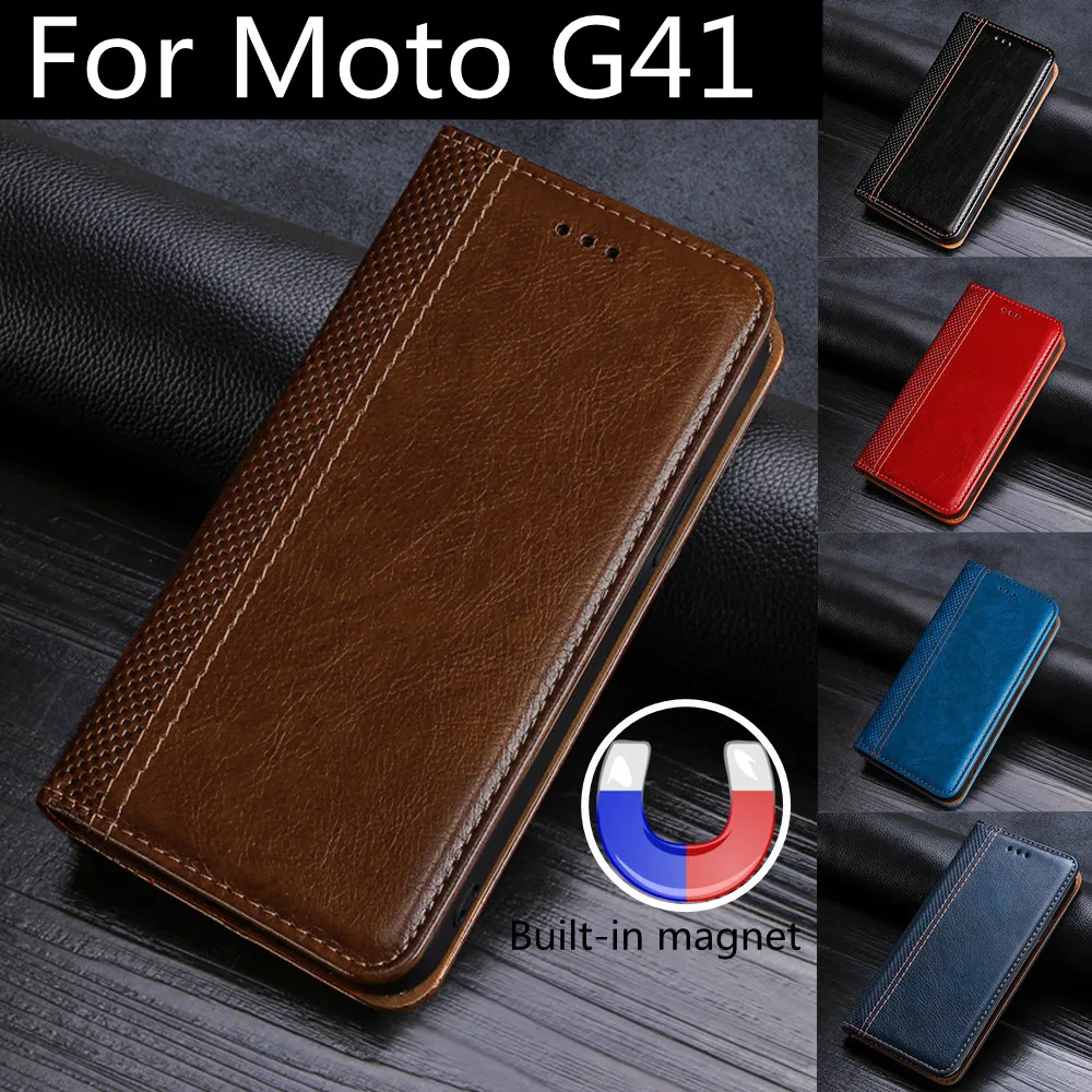 Housse Portefeuille Pour Motorola Moto G31 / G41 – Cuir Synthétique Noir, Anti-choc, Neuf