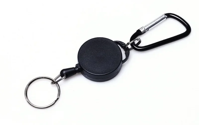 Retractable Badge Reel Badge Holder Badge Holder Keychain Retractable ID Tag Retractable ID Lanyard Retractable Key Ring Black Retractable Pull Key Ring Chain Reel ID Lanyard Name Tag Card Badge Holder Reel Extendable Belt