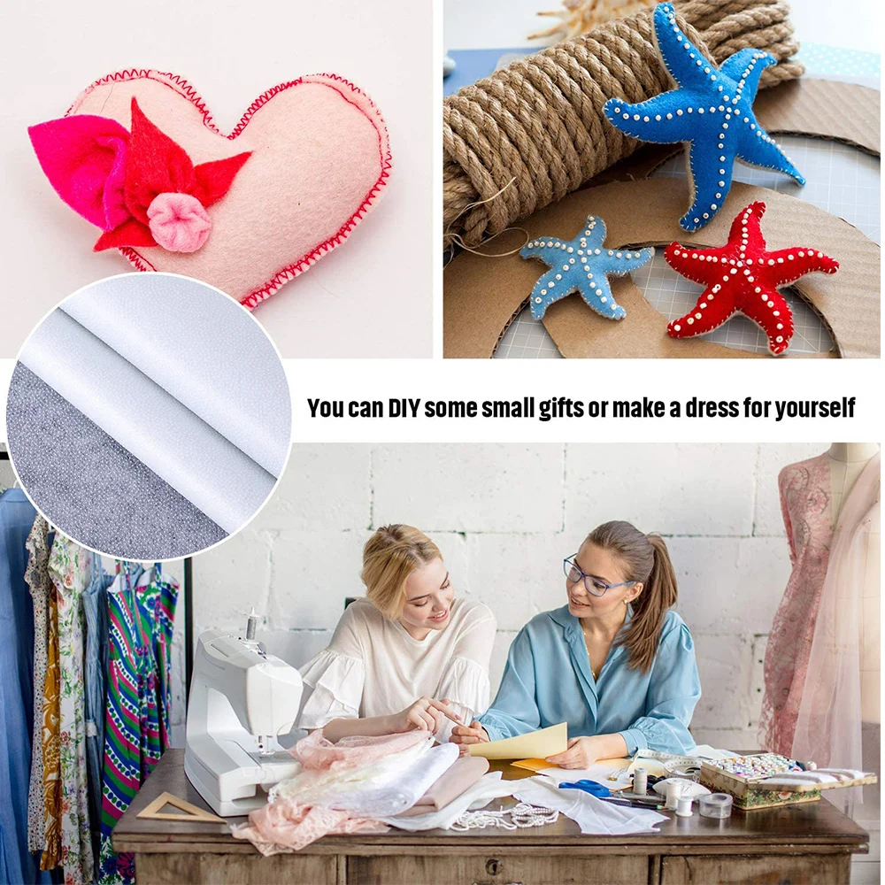 Hot Adhesive Patchwork 200g Single Side Fabric Adhesive Cotton Batting Cream Interlining Filler DIY Craft Accessories 50x100cm