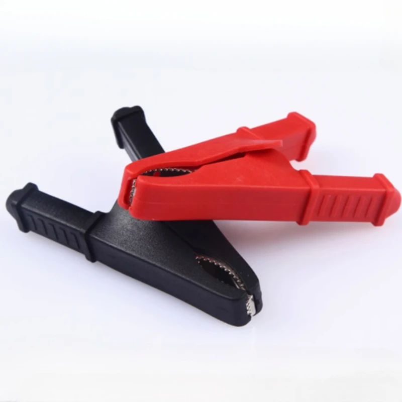 Alligator Clips Test Clip 1 set of insulated metal copper alligator clip electric test 7cm big alligator clip 1 red +1 black test power