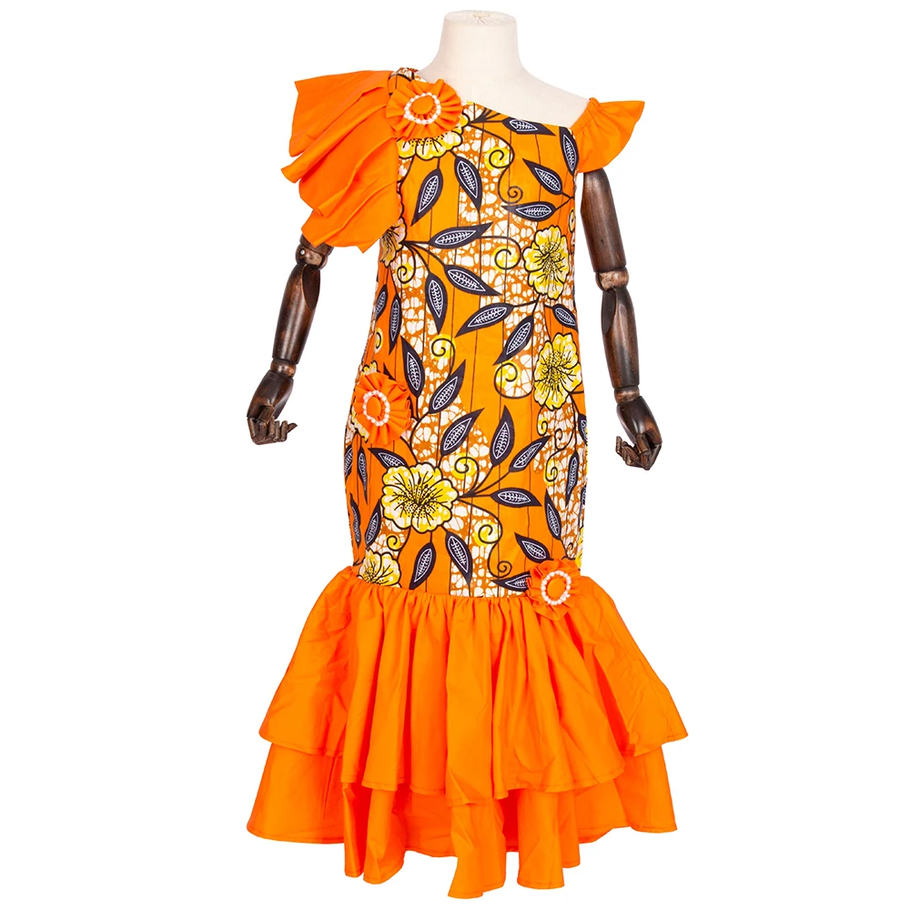 Fashion Cute Party Dresses Kids African Print Plus Size Clothing Girls  African Dress Children Bazin Riche Dashiki Mermaid Dress - AliExpress