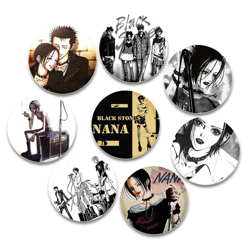 

58mm Nana Enamel Pin Anime Figure Icon Button Brooches Cartoon Cosplay Badge Backpack Clothes Lapel Pins Jewelry Accessories