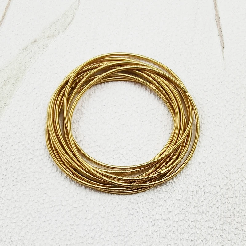 Metal Stainless Steel Waterproof Jewelry Unisex Gift Classic Guitar String Annular Charm Exquisite Spring Expandable Bracelets 6