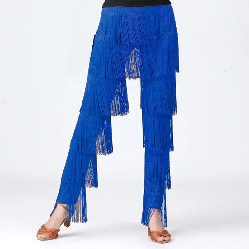 2024 New Latin Dance Pants Fringed Dance Pants Encrypted Fringed Pants Bull Dance Pants Dance Pants Latin Dance Bottoms 5