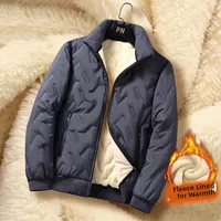 Lamb Velvet Fce Lined Thiened Loose Fit Stand Collar Men's Cotton Jaet Youth Faion Winter Warm Resistant to Dirt