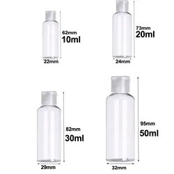Compact Leak - Proof Travel Toiletry Bottles - TSA Approved (20ml 10pcs)