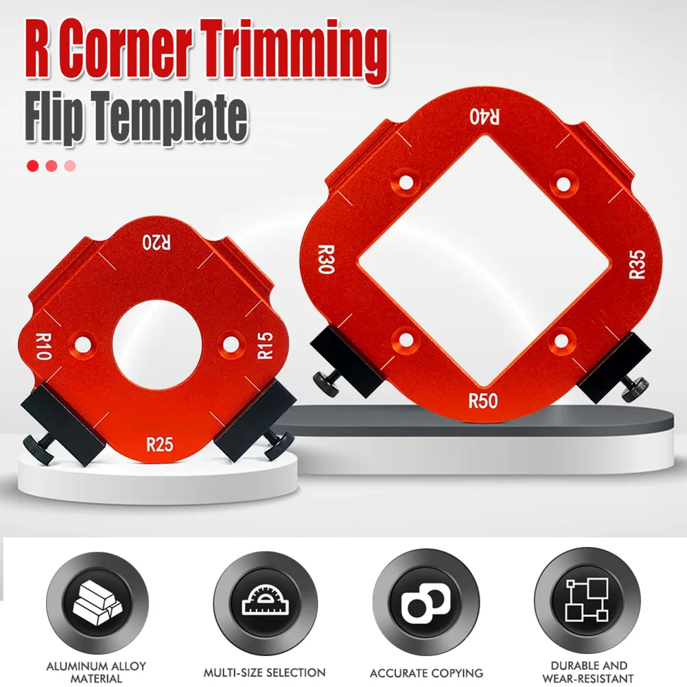 Woodworking Router Templates R10-R25/R30-R50 Radius Jig Corner Positioning Mold Arc Template Woodworking Hand Tool