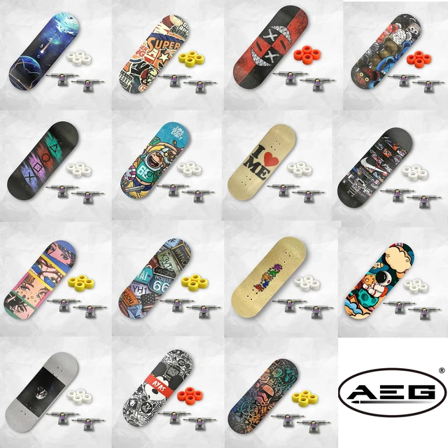 Finger Skateboard Wooden Fingerboard Toy Professional Stents Finger Skate  Set