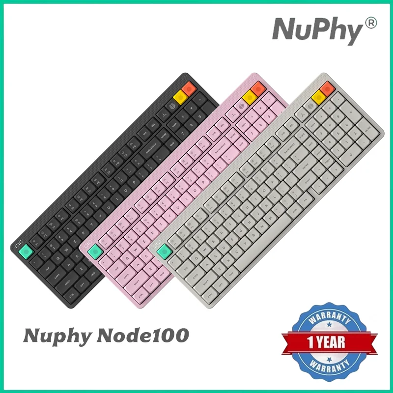 NuPhy Node100 기계식 키보드 블루투스 무선 키보드 터치 키보드 로우 프로파일/하이 프로파일 게이터론 스위치